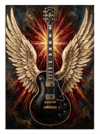 gitar, kanat, müzik, rock, enerji