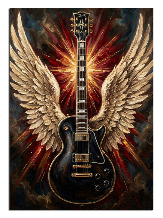 gitar, kanat, müzik, rock, enerji