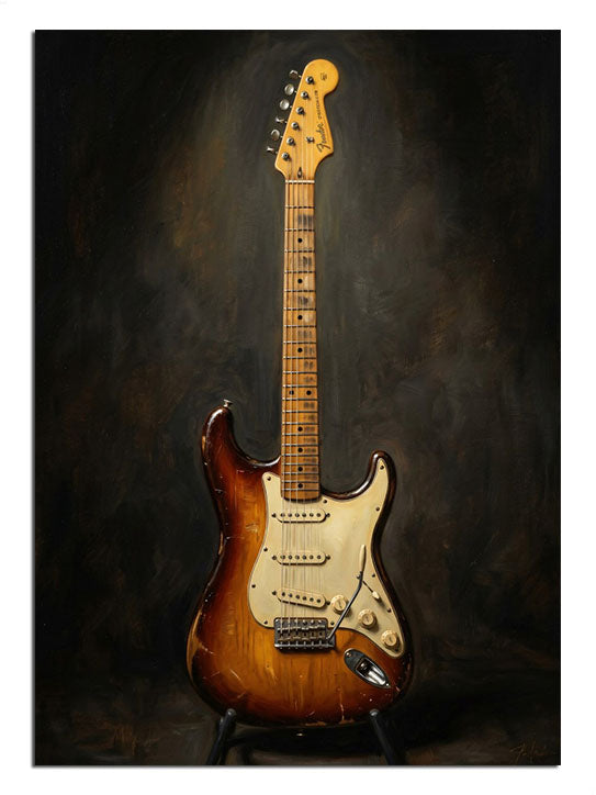 gitar, enstrüman, müzik, ışık, rock