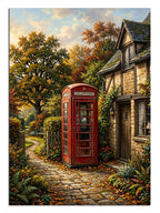 londra, telefon kulübesi, bahçe, çiçek
