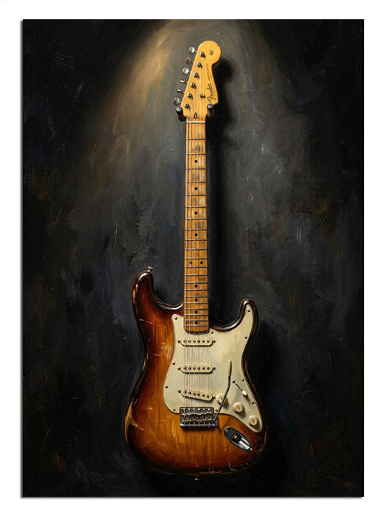 gitar, enstrüman, müzik, ışık, rock