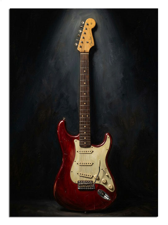 gitar, enstrüman, müzik, ışık, rock