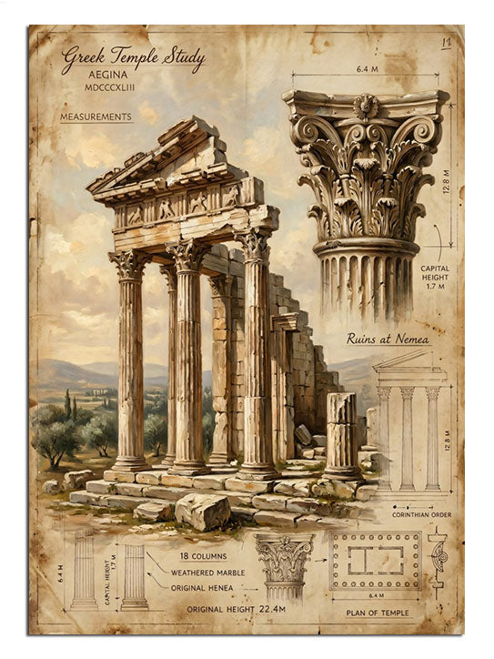 sütun, roma, antik, eskiz, mimari