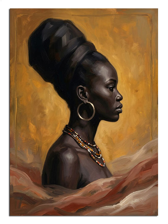 afrika, kadın, etnik, portre, asalet