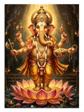 ganesha, hint tanrısı, altın heykel, spiritüel