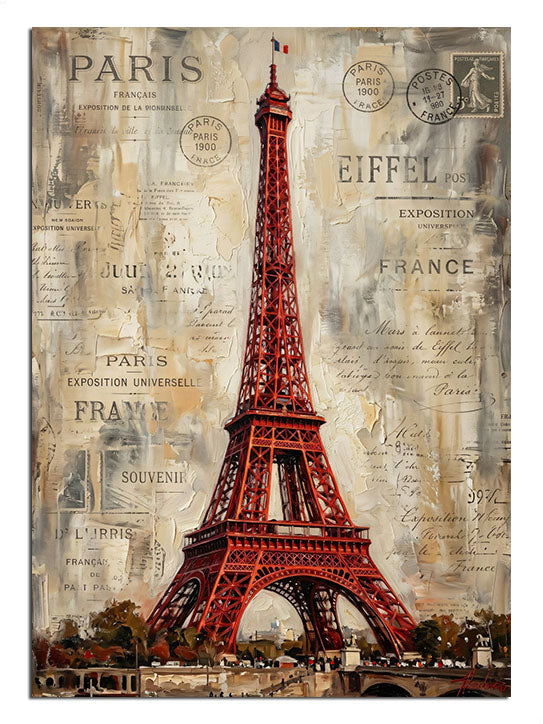 paris, eyfel kulesi, vintage gazete, dekor
