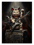 maneki neko, kedi gitarist, modern japon sanatı