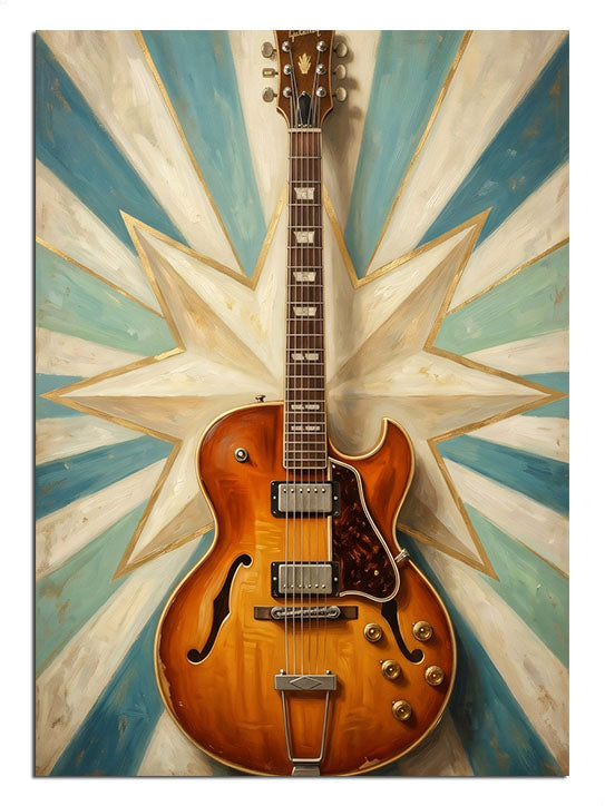 elektro gitar, retro müzik, sahne ışığı, sanat