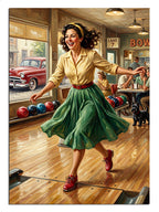 bowling, pin-up, eğlence, nostalji, moda