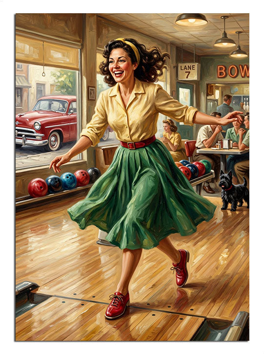 bowling, pin-up, eğlence, nostalji, moda