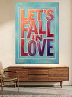 Aşkla İlgili Modern Tipografik Poster Kanvas Tablo