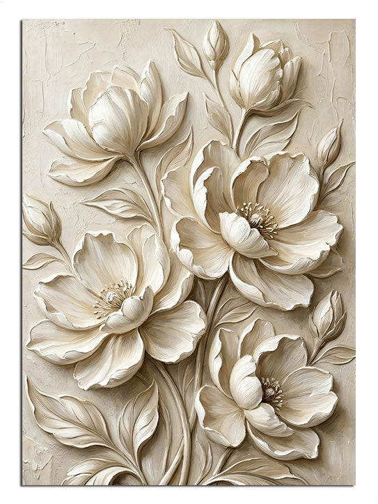 çiçek rölyef, taş oyma, beyaz sanat, dekor