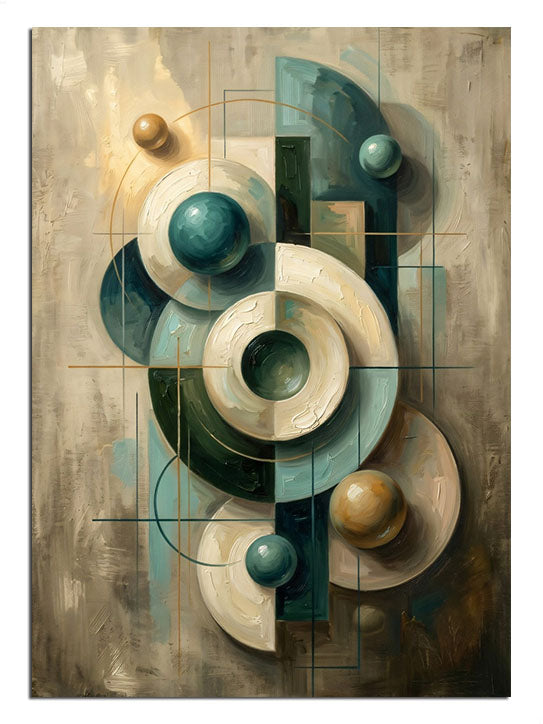 geometrik sanat, modern dekor, soyut daireler