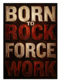 born to rock, müzik mottosu, modern yazı
