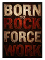 born to rock, müzik mottosu, modern yazı