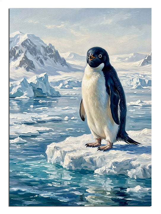 penguen, antarktika, buzul, doğa manzarası