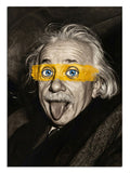 albert einstein, komik portre, pop art, dahi