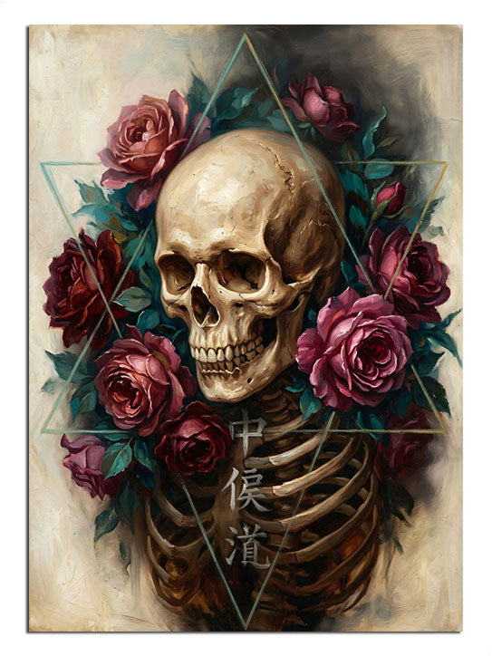 kurukafa ve gül, gotik sanat, memento mori