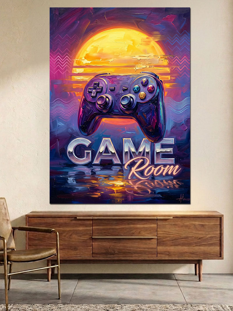 Retro Game Room Konsol Tabelası Kanvas Tablo