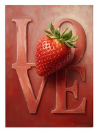 çilek, love, romantik sanat, mutfak dekoru