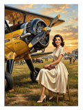 nostaljik uçak, retro moda, seyahat, zarafet