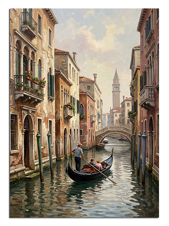 venedik kanalı, gondol, italya manzarası, şehir