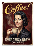 kahve tabelası, emergency brew, mutfak dekoru