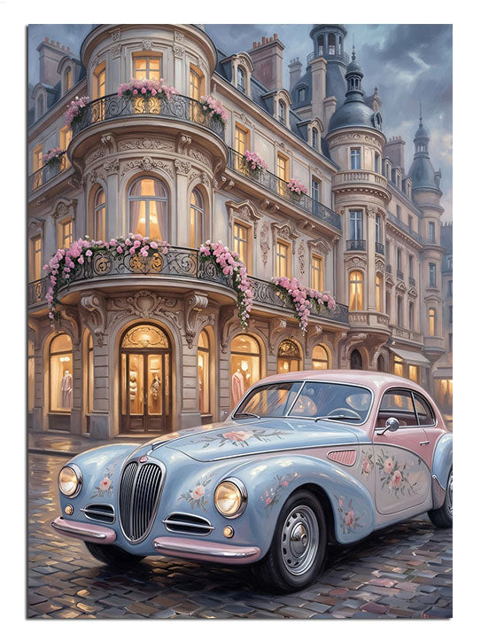 klasik otomobil, tarihi mimari, lüks, nostalji