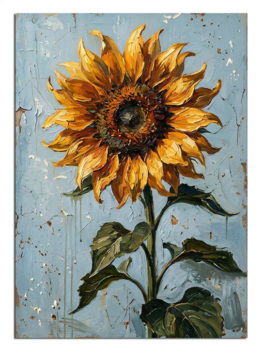 ayçiçeği, van gogh stili, neşe, doğa sanatı