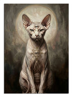 sphynx kedisi, mistik hayvan, portre, karanlık