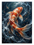 koi balığı, su altı, japon sanatı, enerji