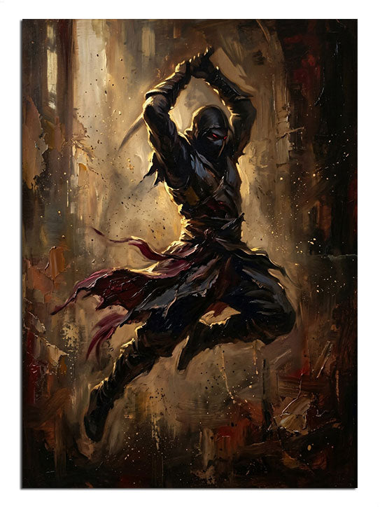 ninja savaşçısı, aksiyon, havada süzülme, dövüş