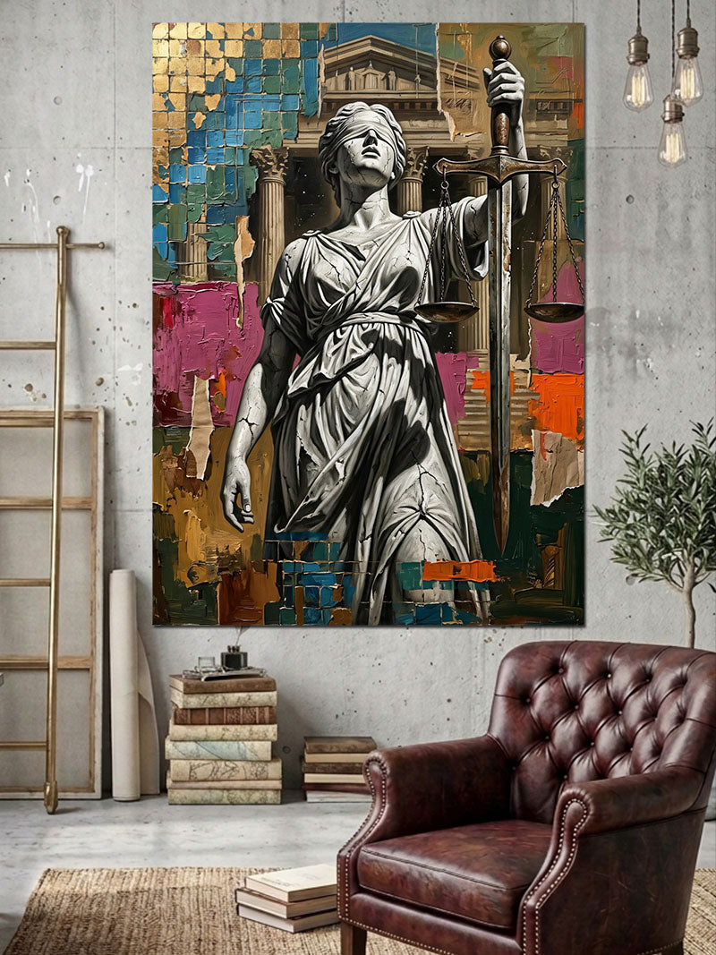 Adalet Tanrıçası Themis Modern Sanat Kanvas Tablo