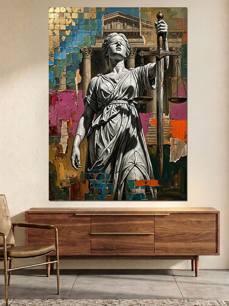 Adalet Tanrıçası Themis Modern Sanat Kanvas Tablo
