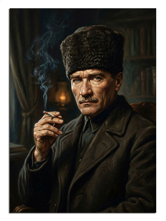 kalpaklı atatürk, lider, milli mücadele, portre
