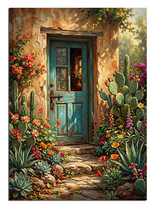 bahçe kapısı, çiçekli ev, huzur, doğa