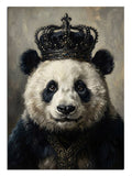 panda kral, taçlı hayvan, komik sanat, asalet
