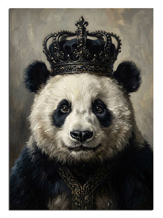 panda kral, taçlı hayvan, komik sanat, asalet