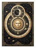 astroloji, güneş ve ay, mistik semboller, altın