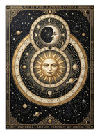 astroloji, güneş ve ay, mistik semboller, altın