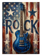 rock müzik, amerikan bayrağı, gitar sanatı, dekor