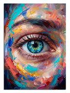 göz portresi, renkli sanat, soyut göz, modern