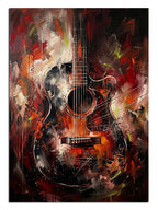 gitar sanatı, renk patlaması, soyut müzik
