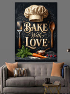 Bake With Love Mutfak Kanvas Tablo