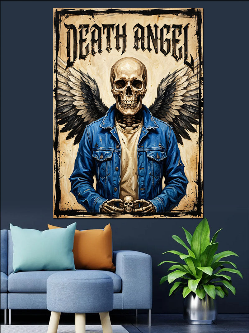Death Angel İskelet Melek Kanvas Tablo