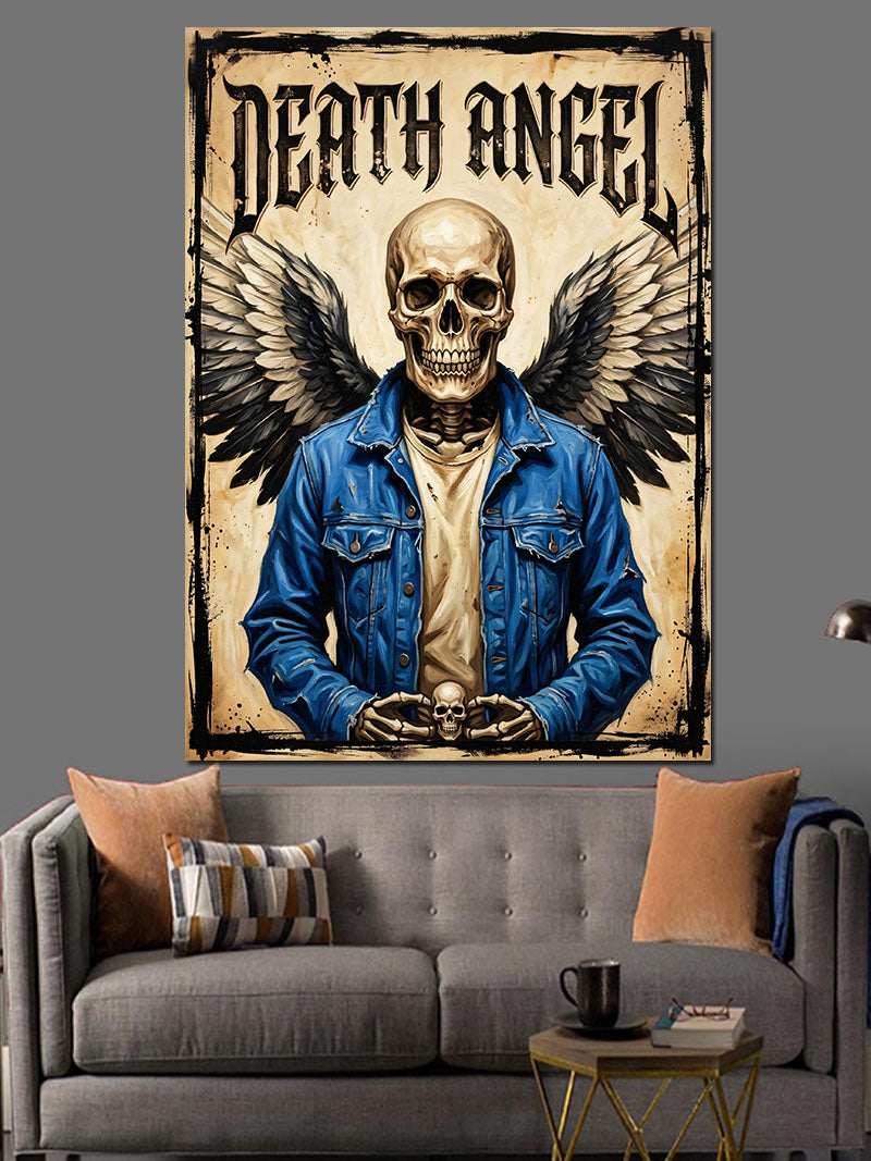 Death Angel İskelet Melek Kanvas Tablo