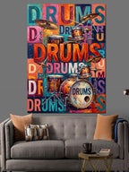 Renkli Drums Davul Poster Kanvas Tablo