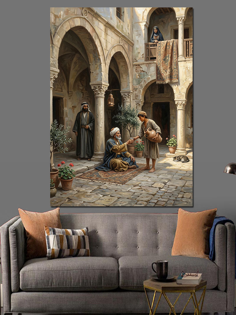 Osmanlı Avlu Temalı Kanvas Tablo