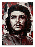 Bereli Che Guevara portresi, pop-art devrimci poster tablosu.