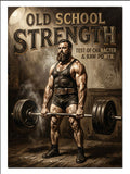 Old School Strength Halterci Adam Spor kanvas